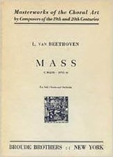 Mass in C Major, Op. 86 SATB Choral Score cover